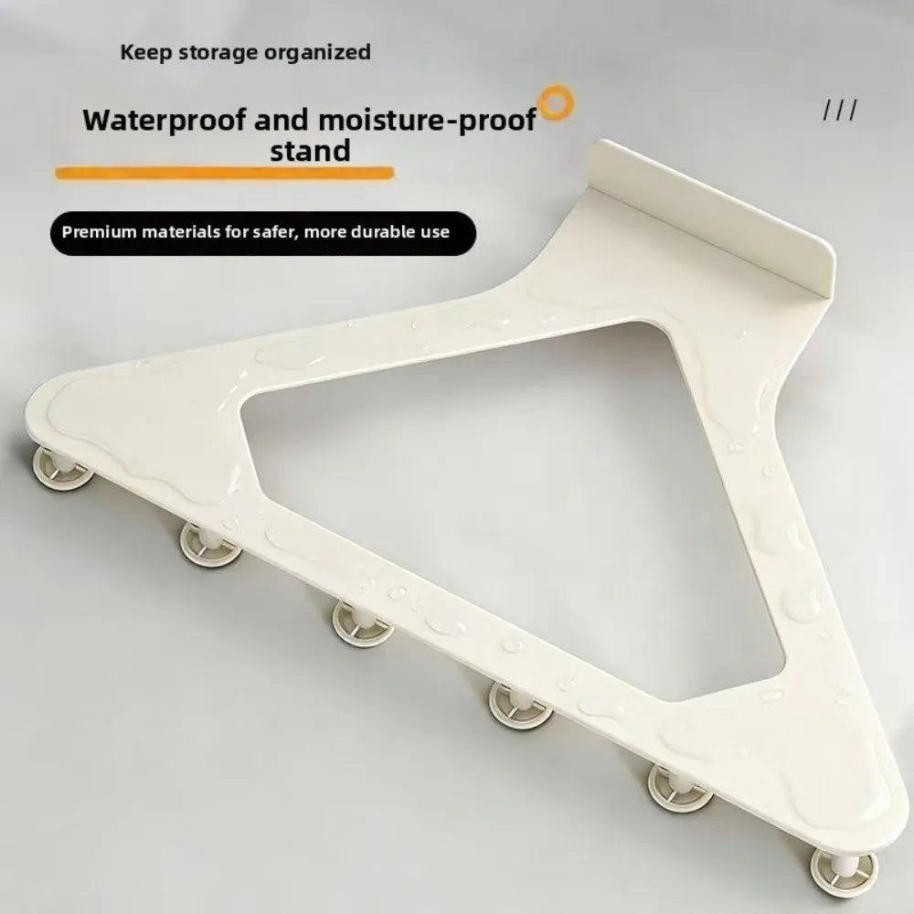 No-Drill Over-the-Door Triangular Hook Organizer | Cream