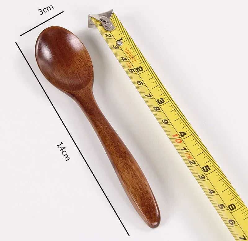 14cm Curved Wooden Spoon – Small Kitchen & Coffee Spoon