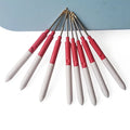 8-Piece Fine Crochet Hook Set with Plastic Handles 1.0–2.75mm