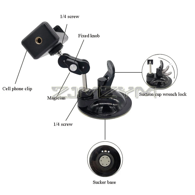 Universal Suction Cup Car Phone Mount – Adjustable Bracket