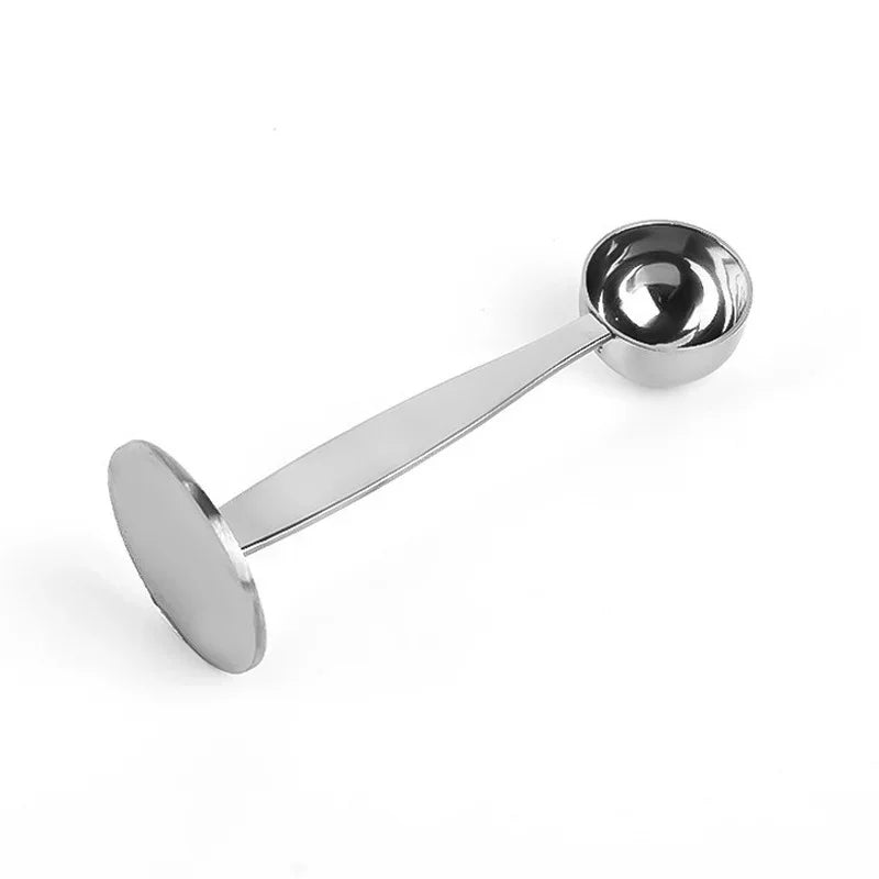2-in-1 Coffee Measuring Spoon & Tamper with Stand | Stainless