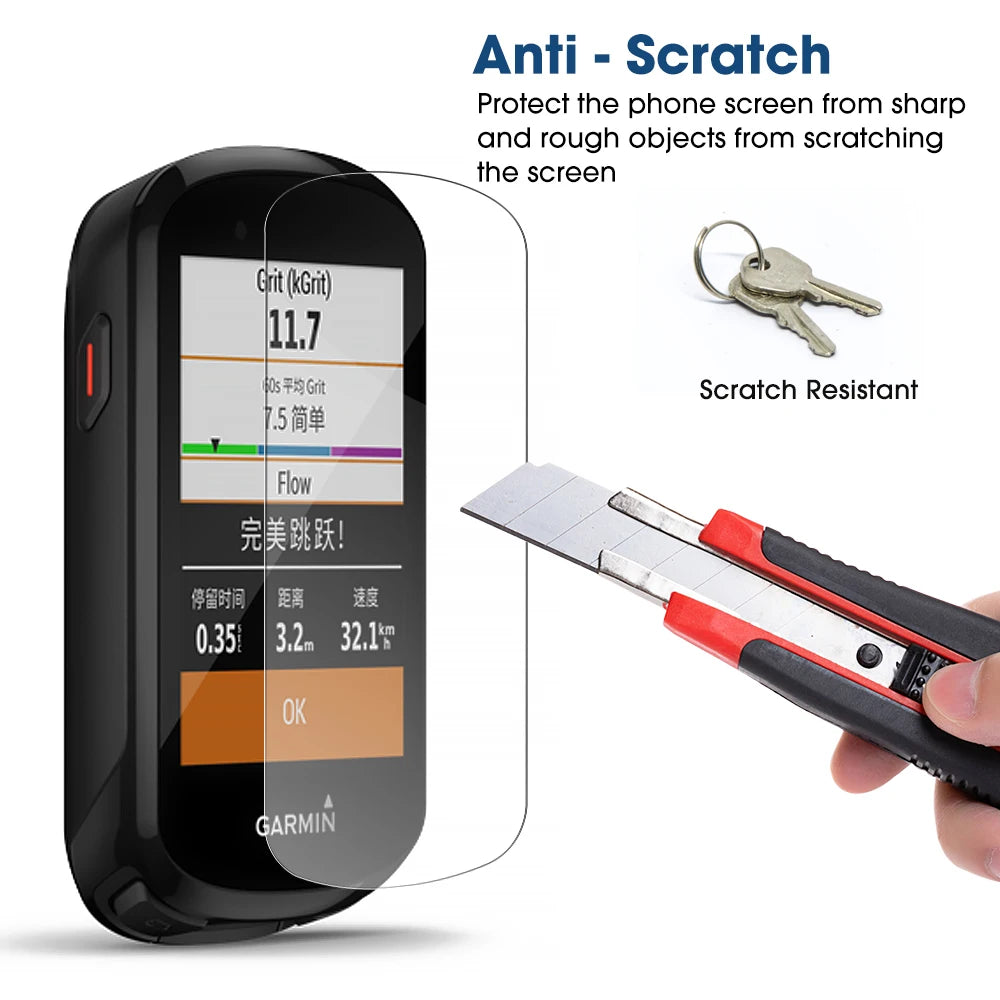 Tempered Glass Screen Protector for Garmin Edge GPS