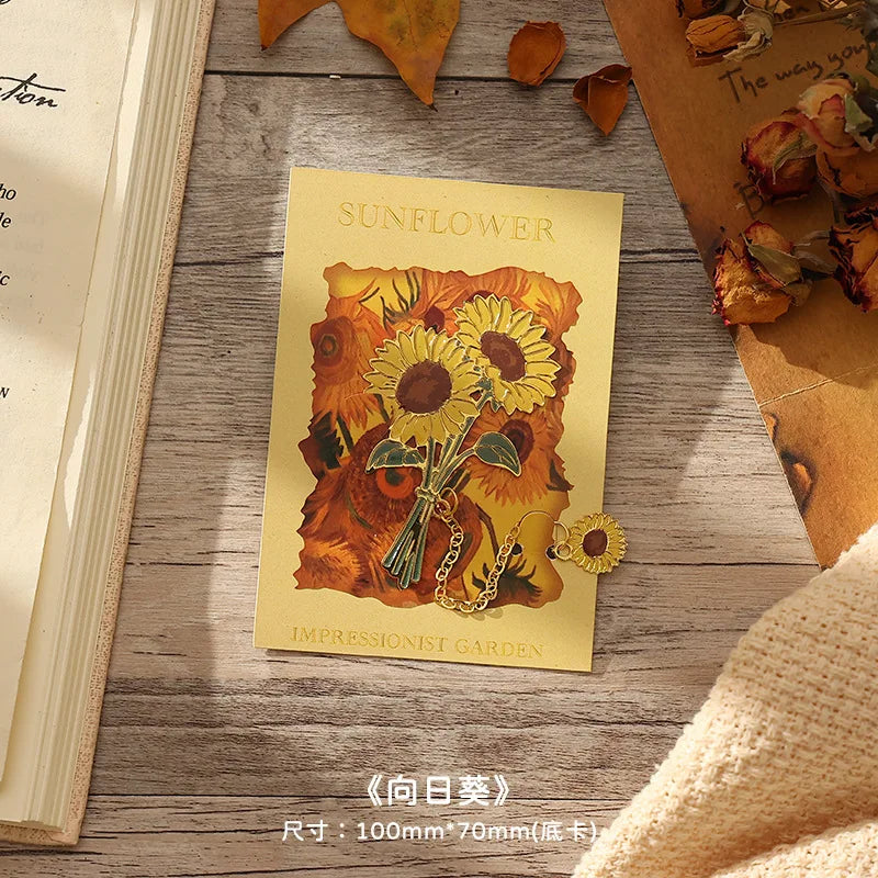 Vintage Hollowed Metal Bookmark | Oil Painting Book Clip