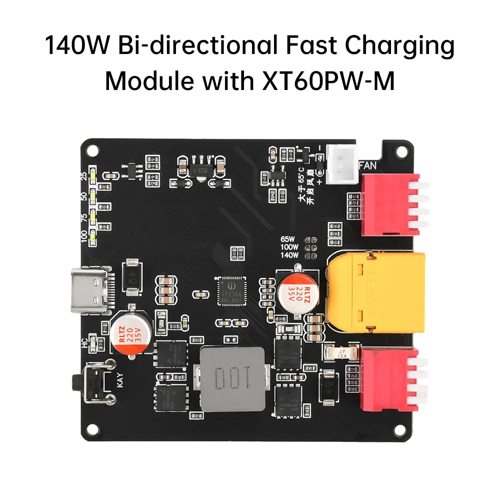 140W IP2366 Bidirectional Fast Charging Module | 2-6S Li Battery