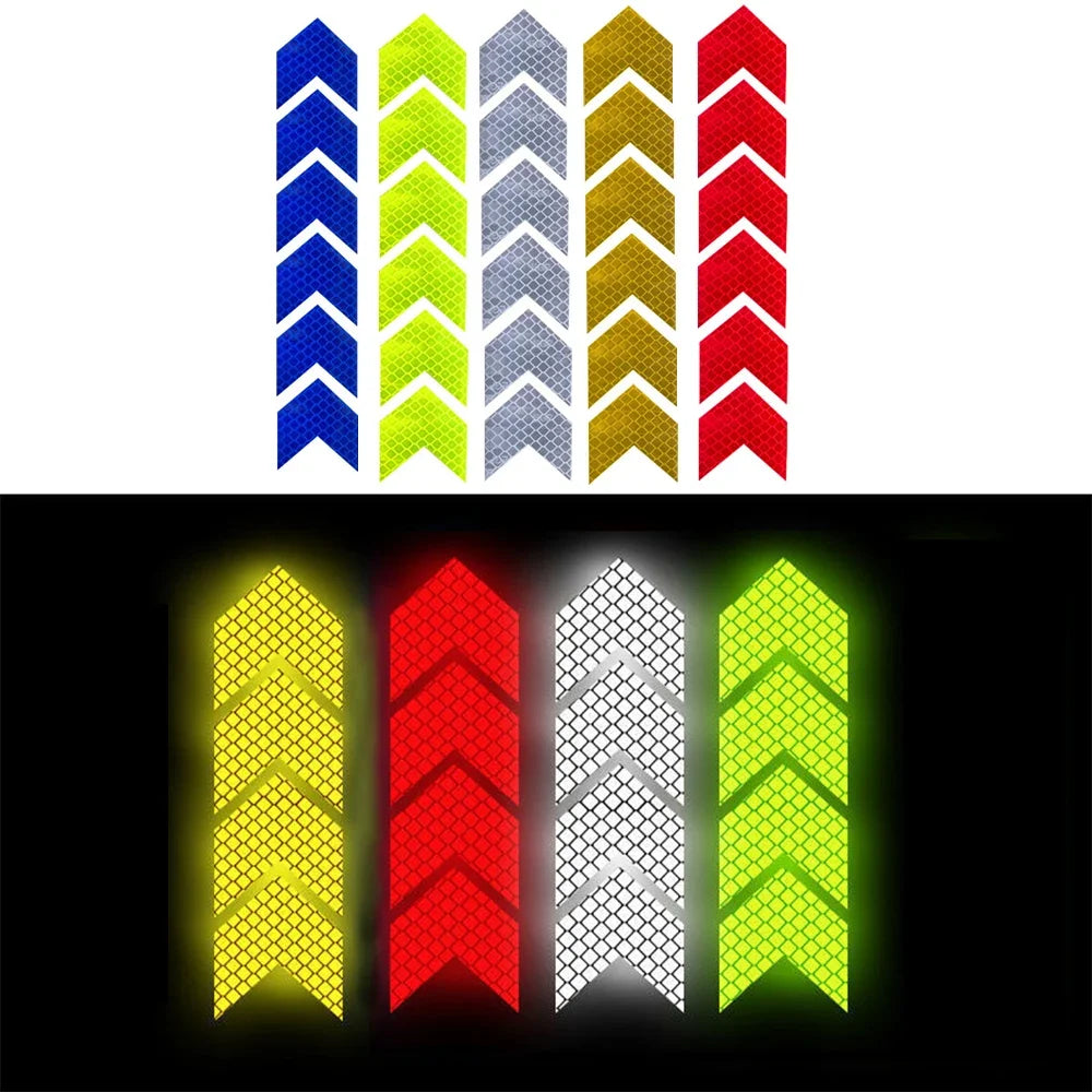 Reflective Safety Tape Stickers – Car & Motorcycle 10-Pc Set