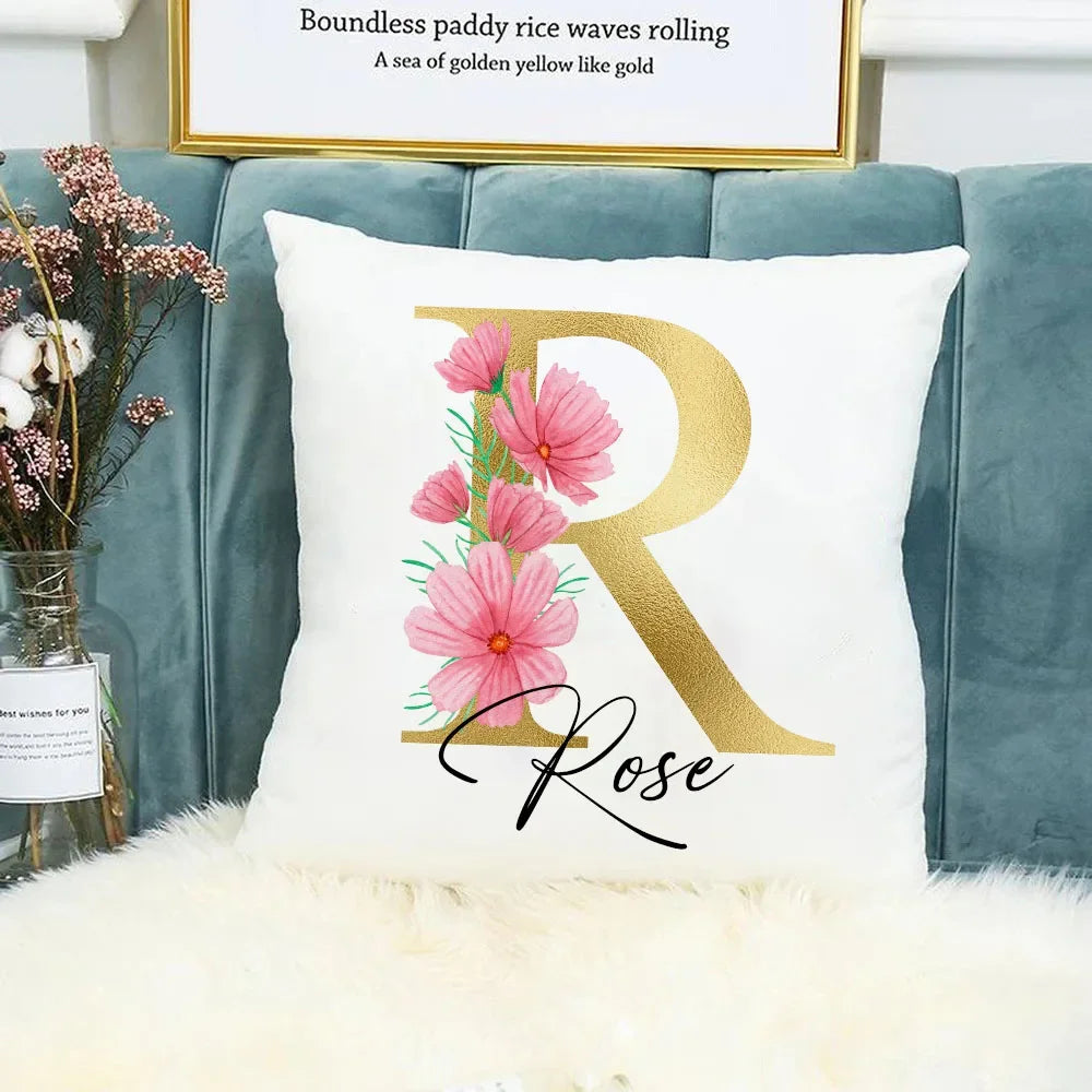 Personalised Initial Name Cushion Cover | Custom Pillowcase Gift