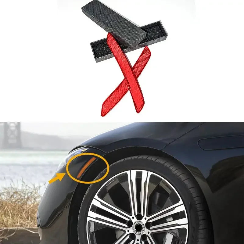 2-Pack Car Reflective Door Stickers – 3-Color Safety Warning Tape