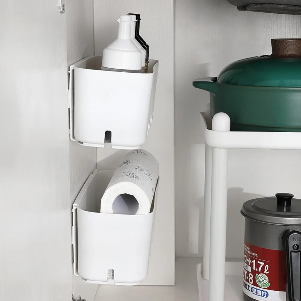 Wall-Mounted Cabinet Storage Basket – Kitchen Drawer Shelf Rack