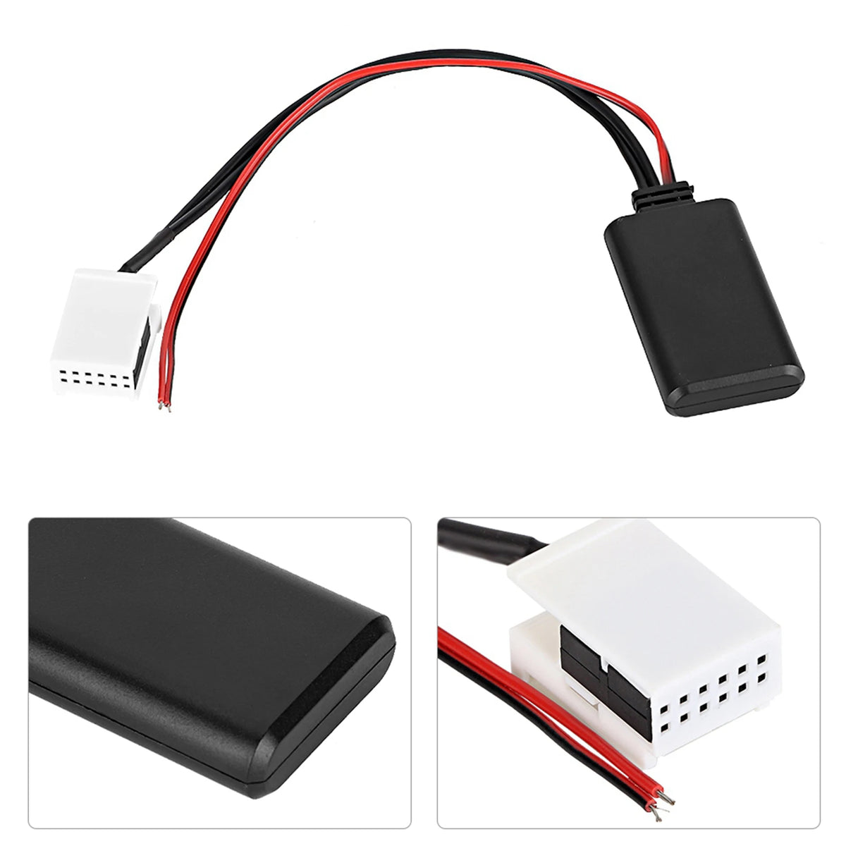 12V 12-Pin Bluetooth AUX Adapter for RCD 200 300 500 510 Radio