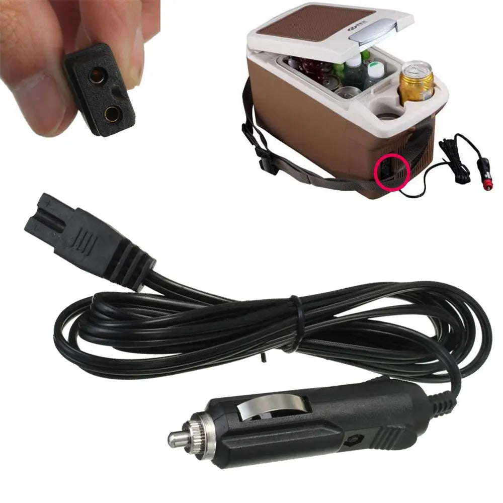 12V Car Cigarette Lighter Extension Cord – 2-Pin Fridge Cable