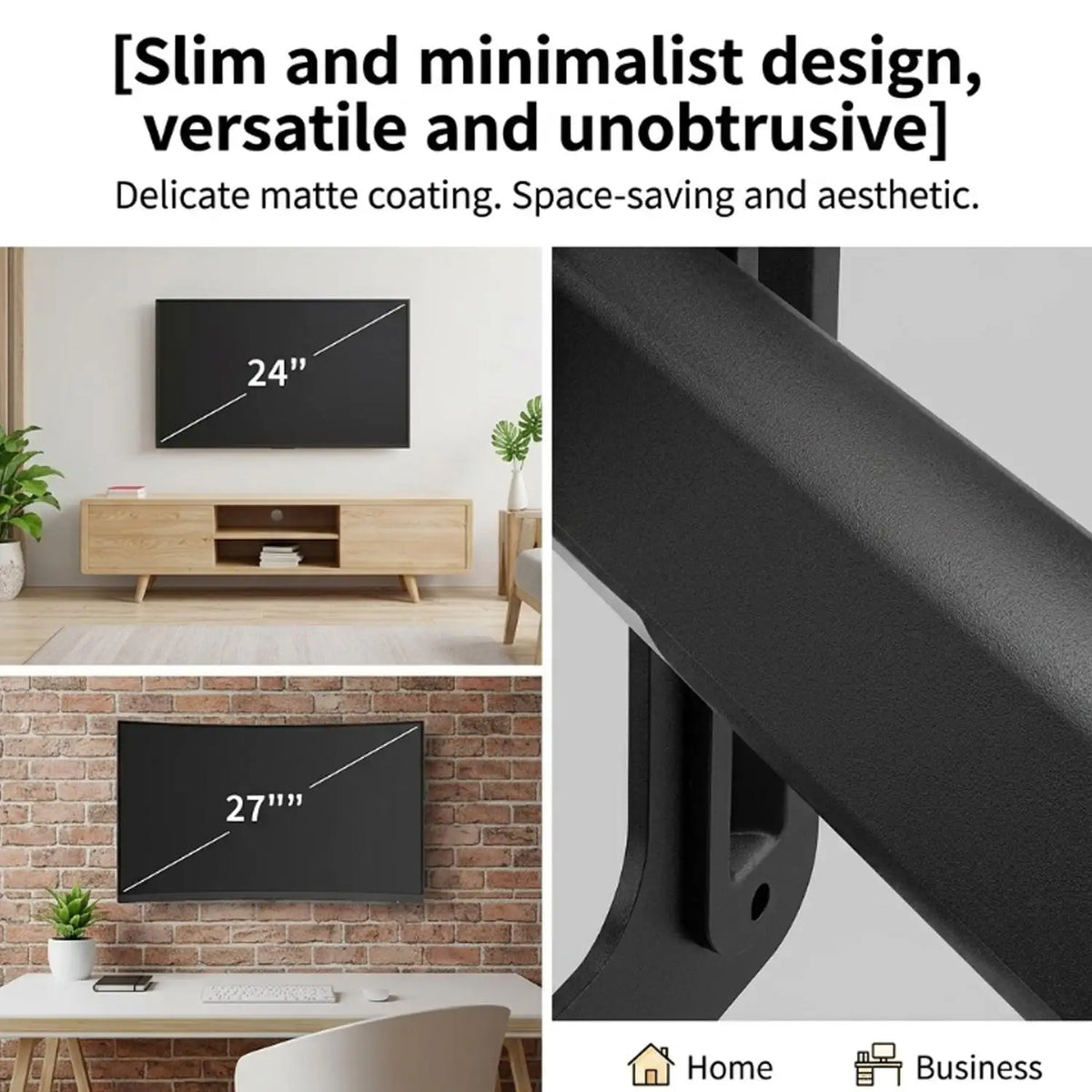 Universal TV Wall Mount Bracket 14–27" LCD LED Monitor Stand