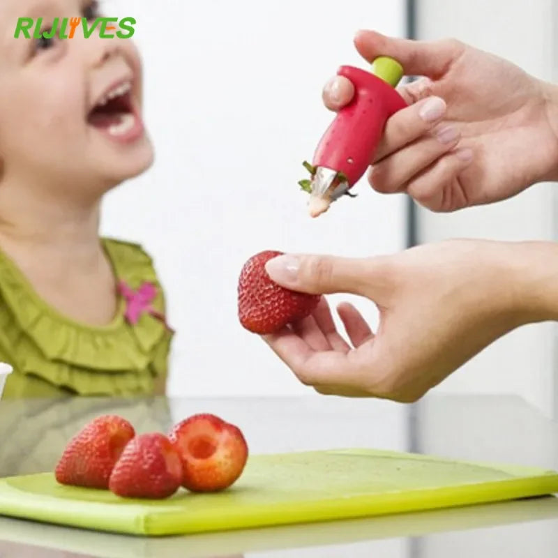 Strawberry Huller & Stem Remover – Stainless Steel Fruit Corer