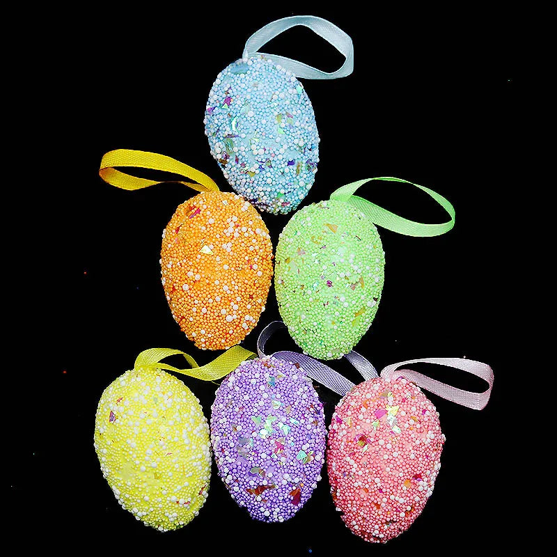 Easter Foam Eggs 6-Pack – Colorful DIY Party Decoration Pendants
