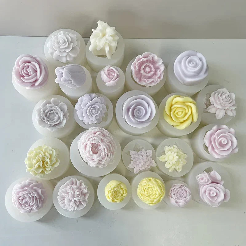3D Flower Silicone Mold – Candle, Soap, Resin & Cake DIY