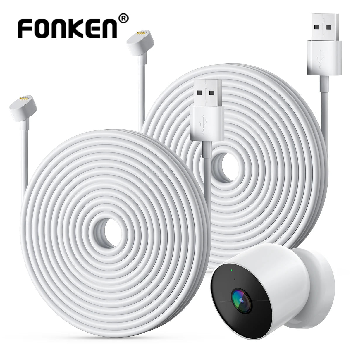 Weatherproof USB Charging Cable for Google Nest Cam Outdoor