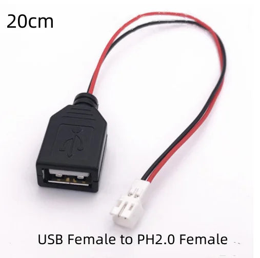 USB to XH2.54 / PH2.0 Terminal Cable | 2-Core Power Supply