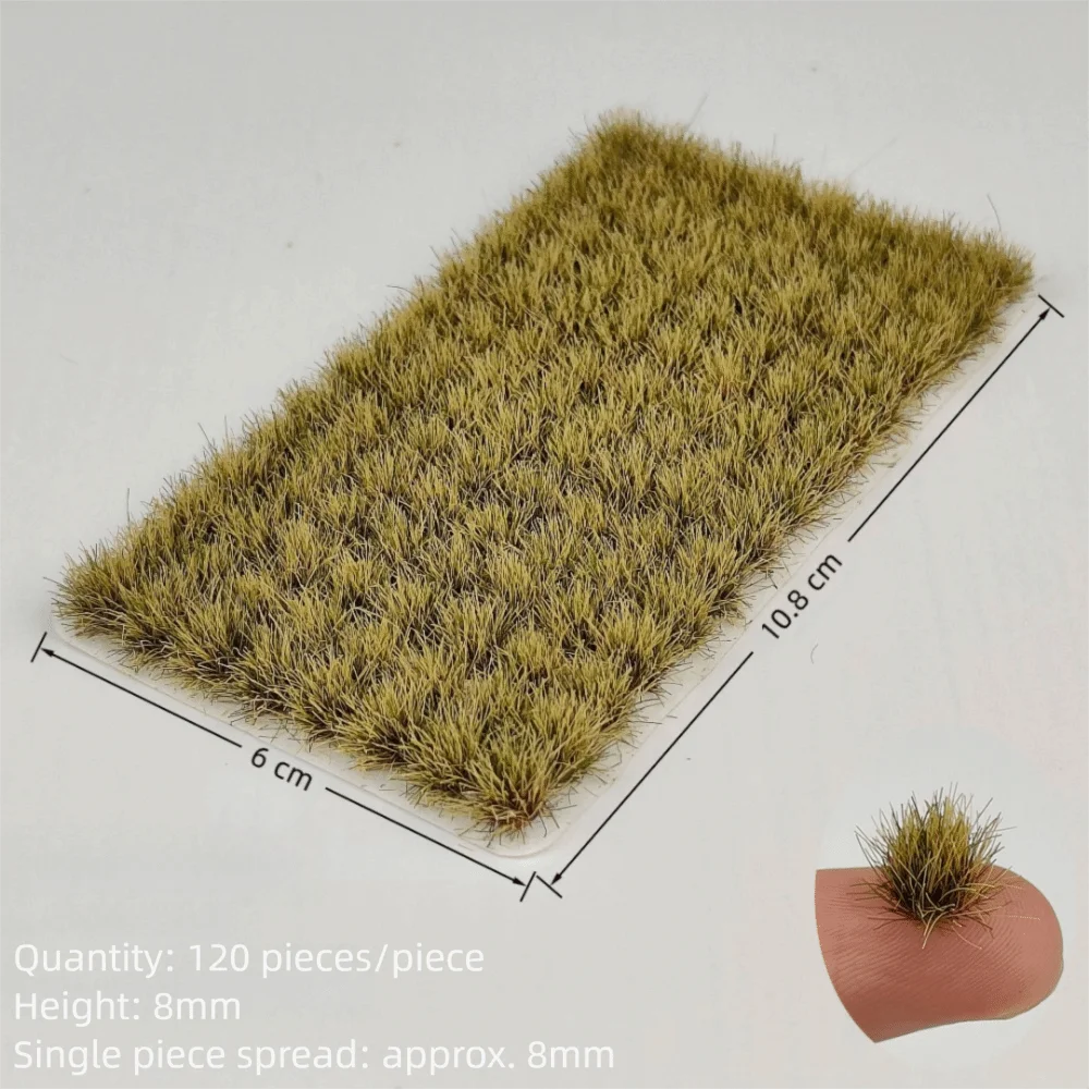 120PCS Self-Adhesive Grass Tufts 8mm – Miniature Landscape Modeling