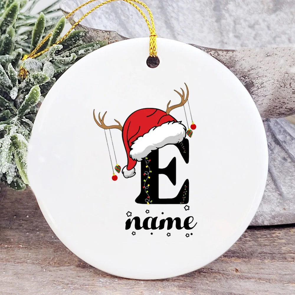 Personalized Baby's First Christmas Ceramic Bauble Ornament