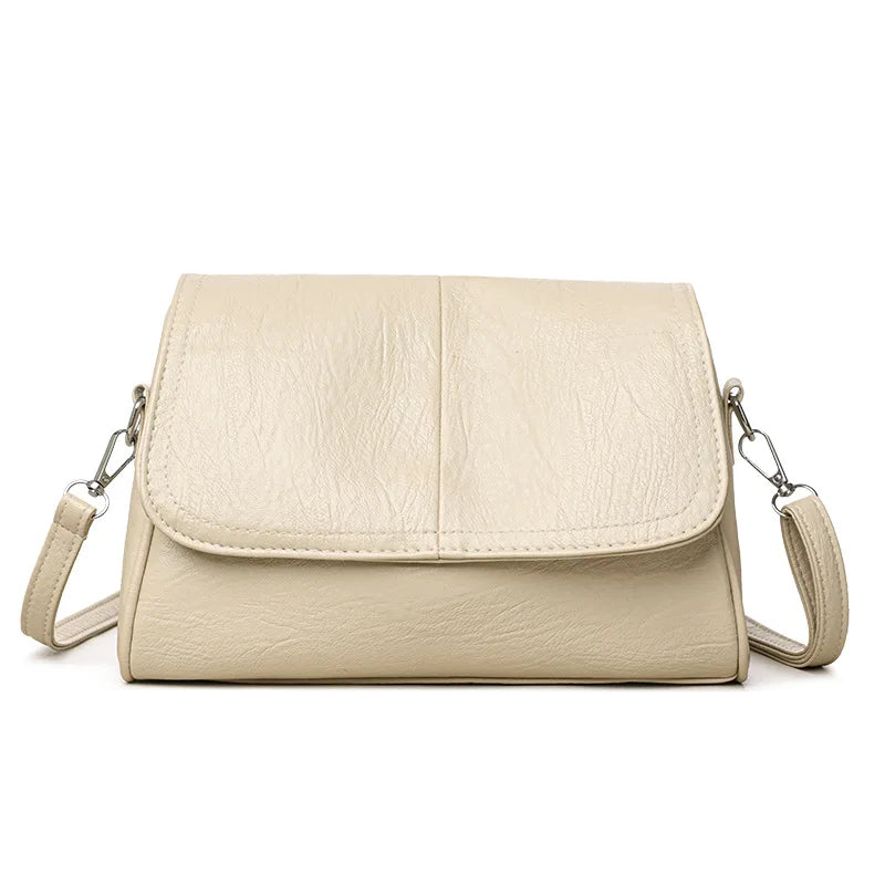 Women's PU Leather Crossbody Flap Bag | Small Shoulder Purse