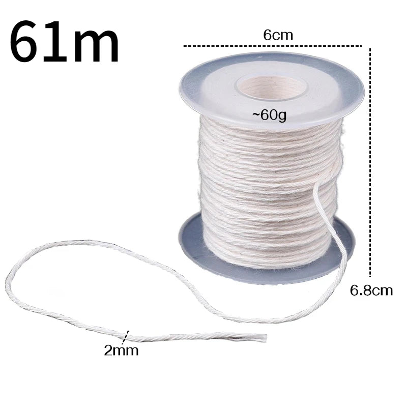 Pure Cotton Candle Wicks | Smokeless DIY Candle Making