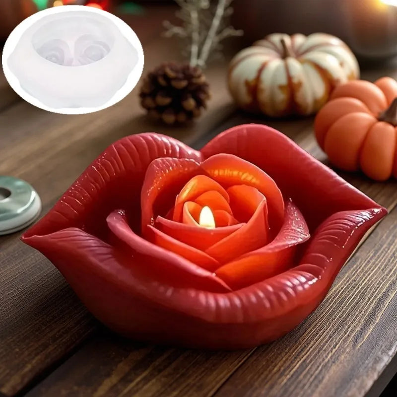 3D Rose Flower Silicone Mold – Candle, Resin & Gypsum DIY