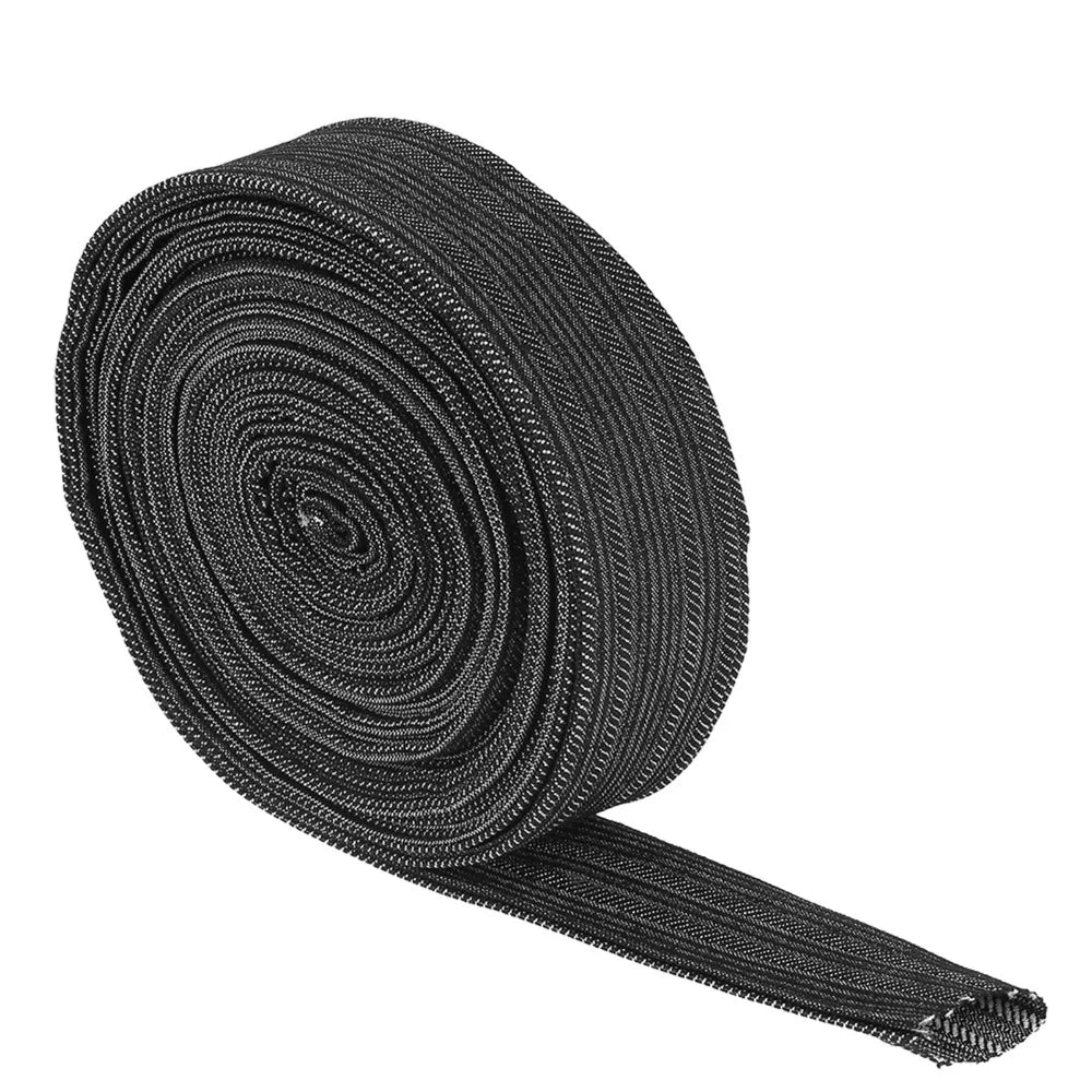 Nylon Protective Sleeve 7.5m | Cable & Hose Cover – Black