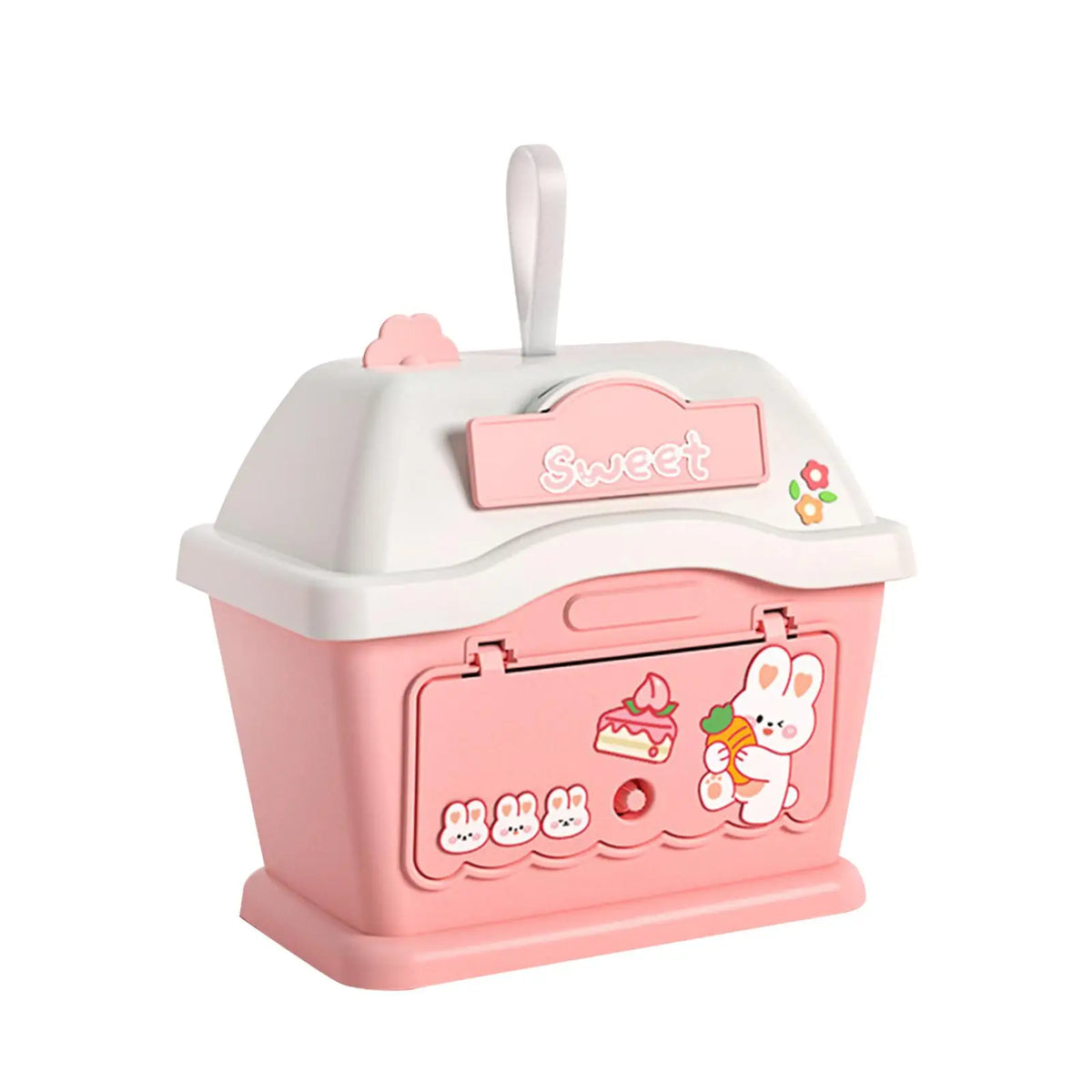 House Piggy Bank with Key & DIY Stickers | Kids Money Box