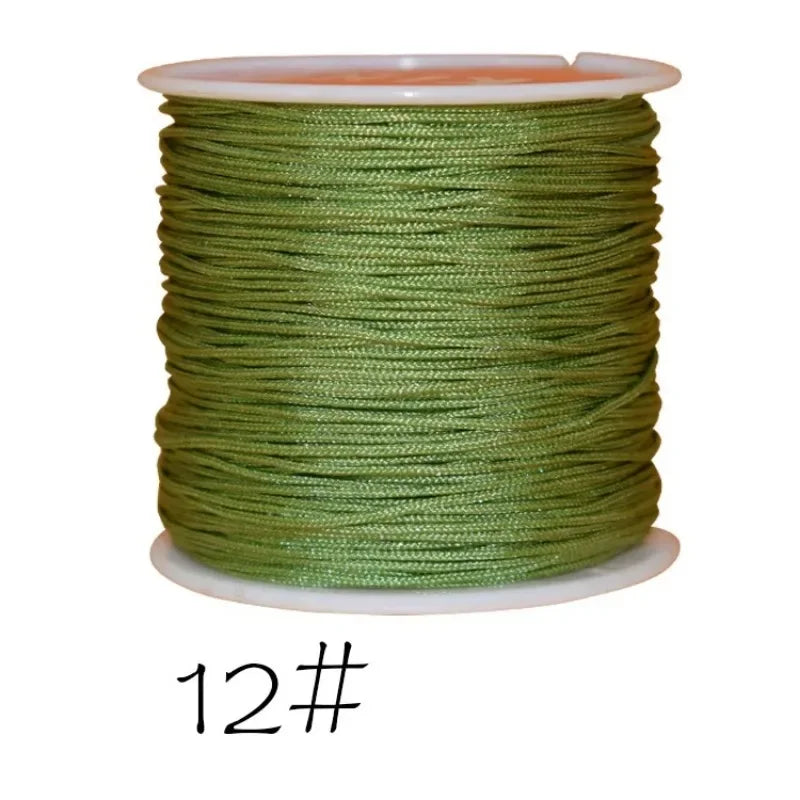 0.8mm Nylon Braided Cord Chinese Knot Macrame String 45M