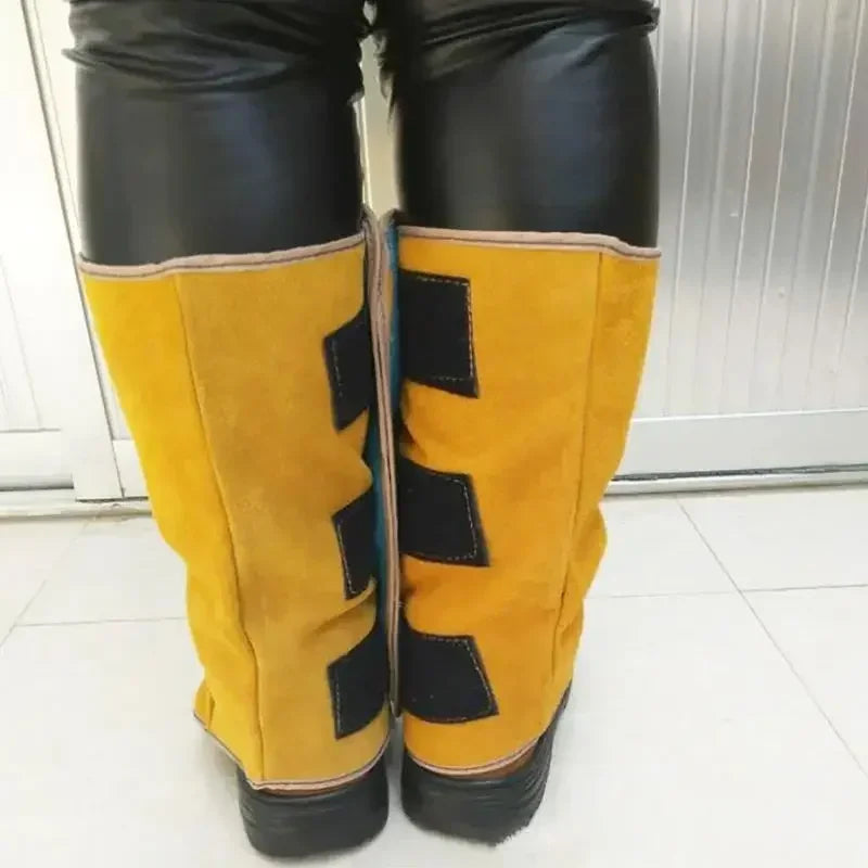 Cowhide Leather Welding Shoe Covers 32cm – Flame-Resistant Foot Guard