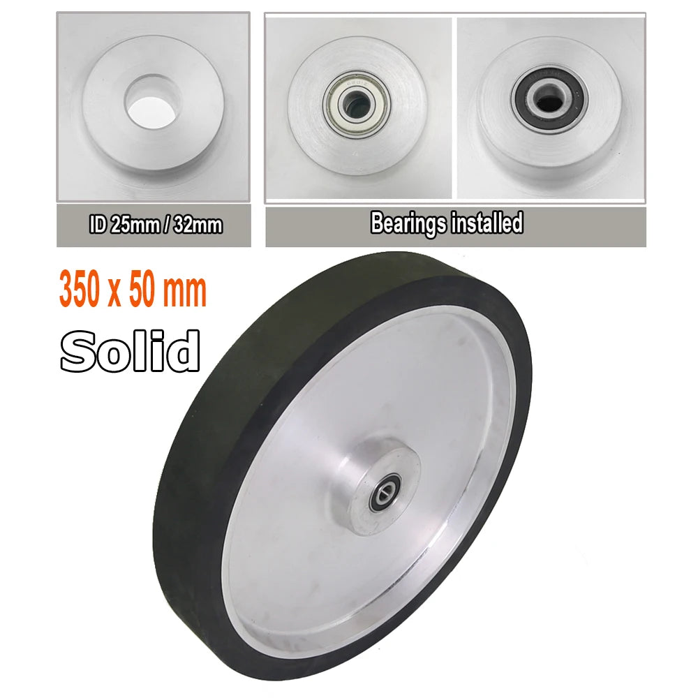 350×50mm Rubber Contact Wheel for Belt Grinder | RAMS BRALIN