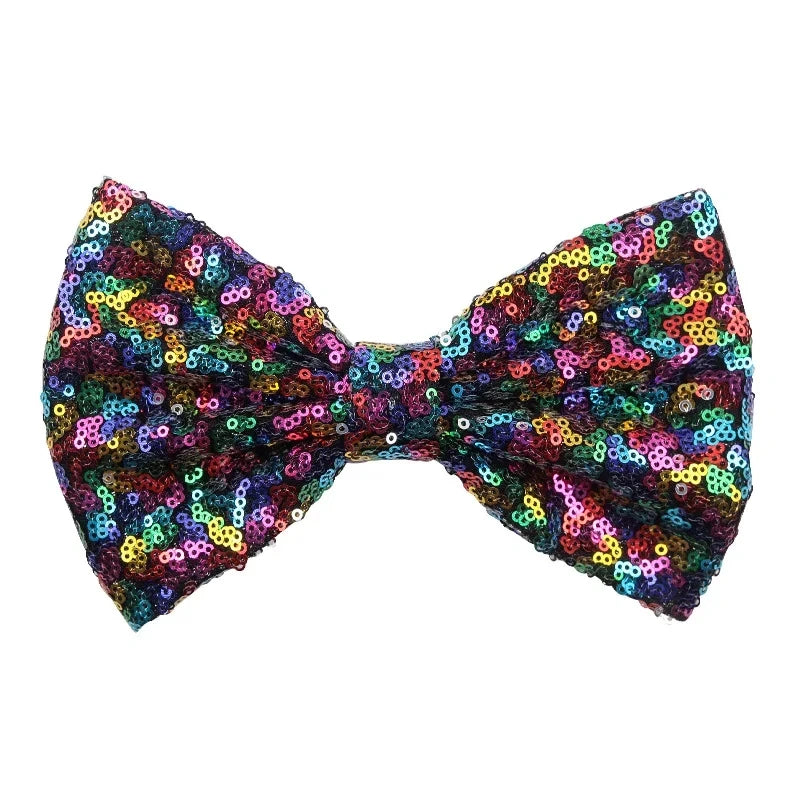 5-Pack Glitter Sequin Hair Bows – DIY Girls Hair Accessories