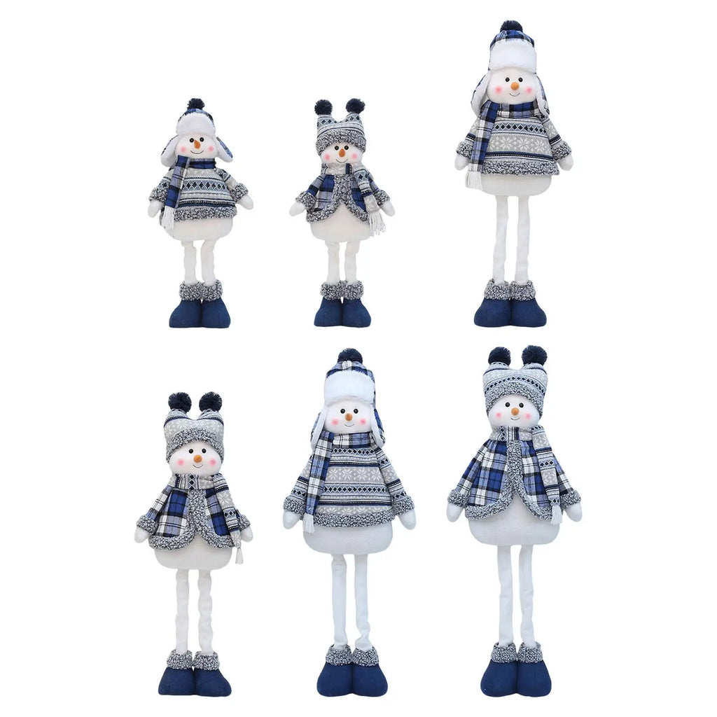 Christmas Snowman Plush Doll | Extendable Legs Holiday Decor