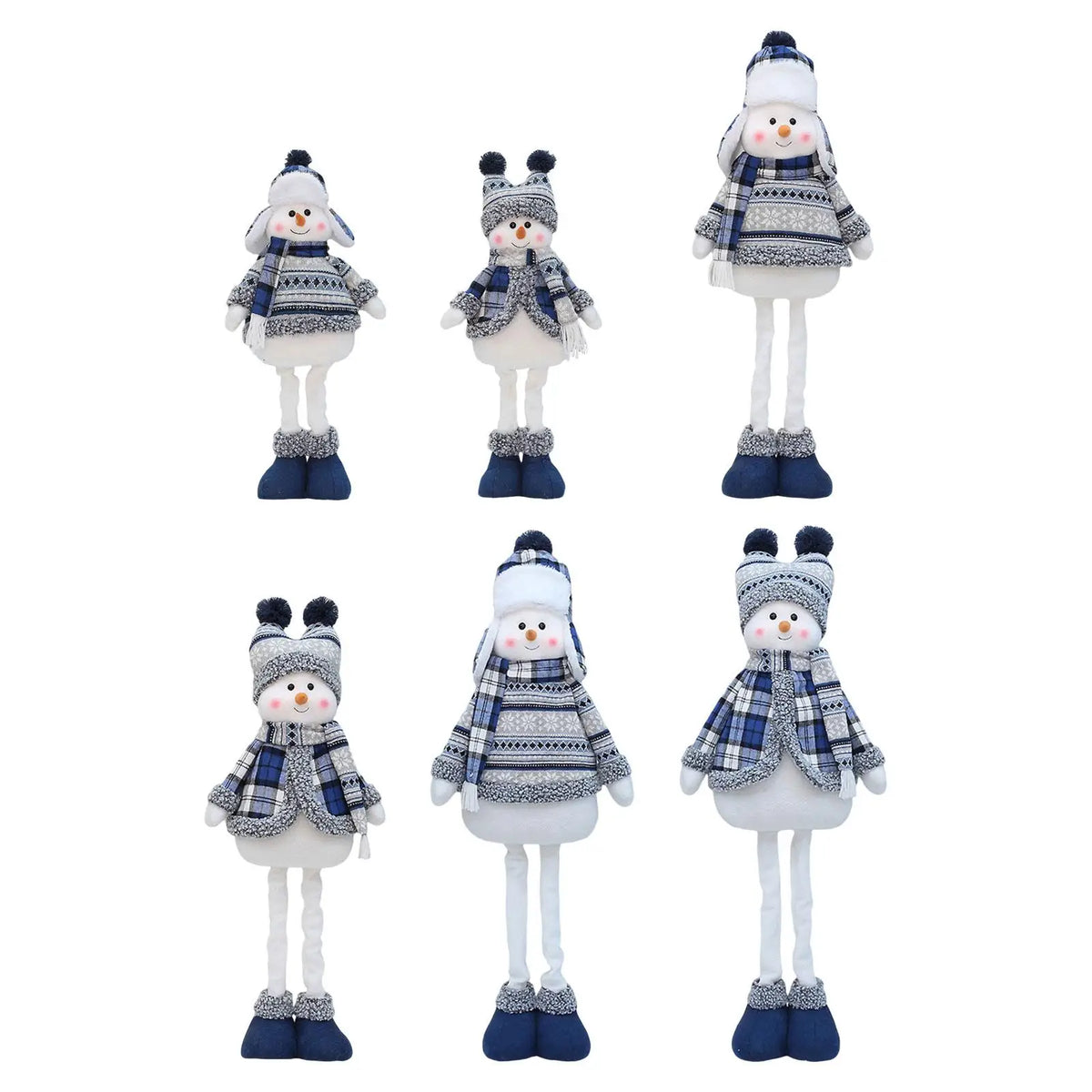 Christmas Snowman Plush Doll | Extendable Legs Holiday Decor