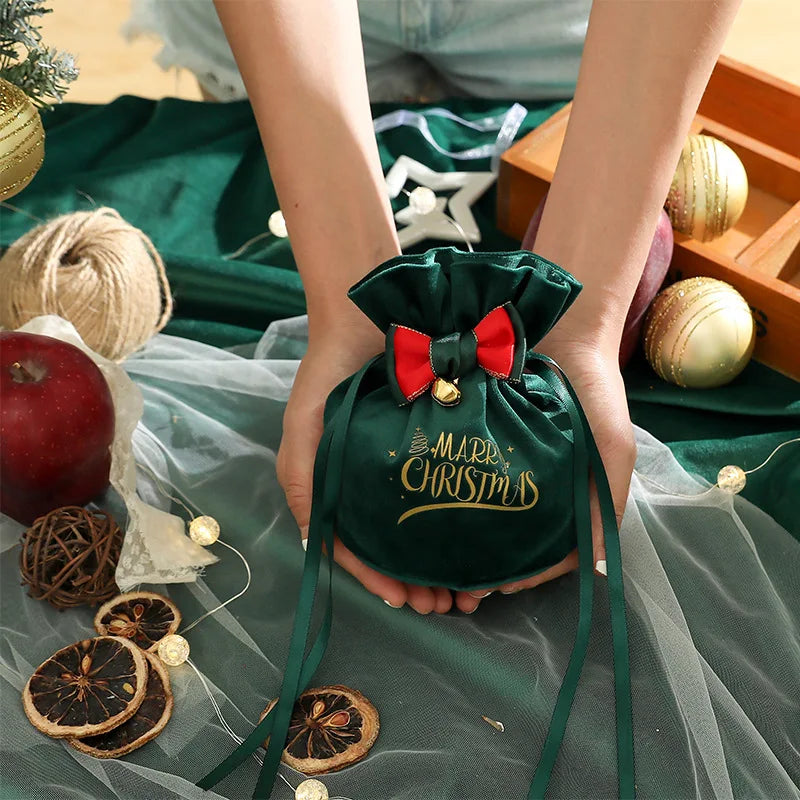 Christmas Apple Gift Bag 15x17cm | Festive Holiday Packaging
