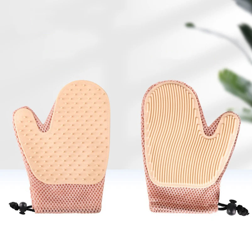 Two-Sided Silicone Pet Grooming Glove for Cats & Dogs