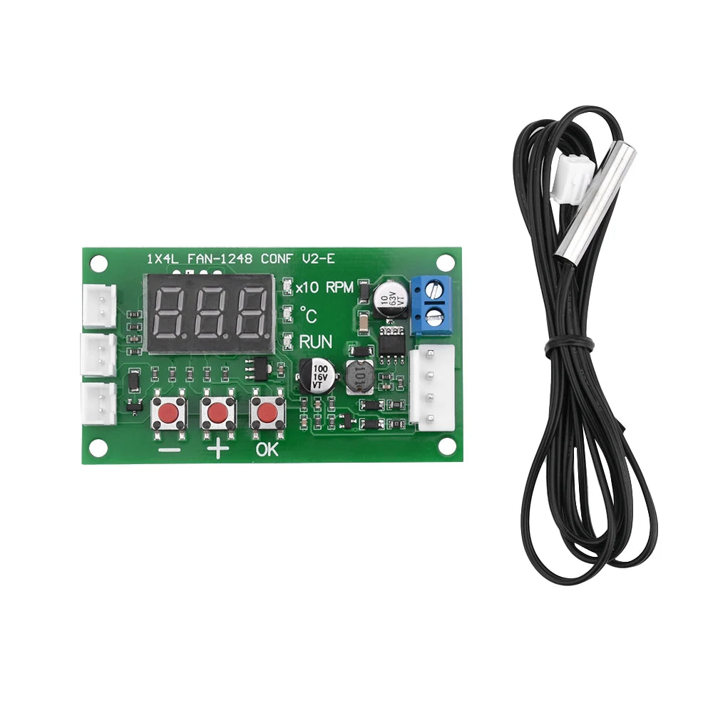 4-Wire PWM Fan Temperature Speed Controller DC 12–48V