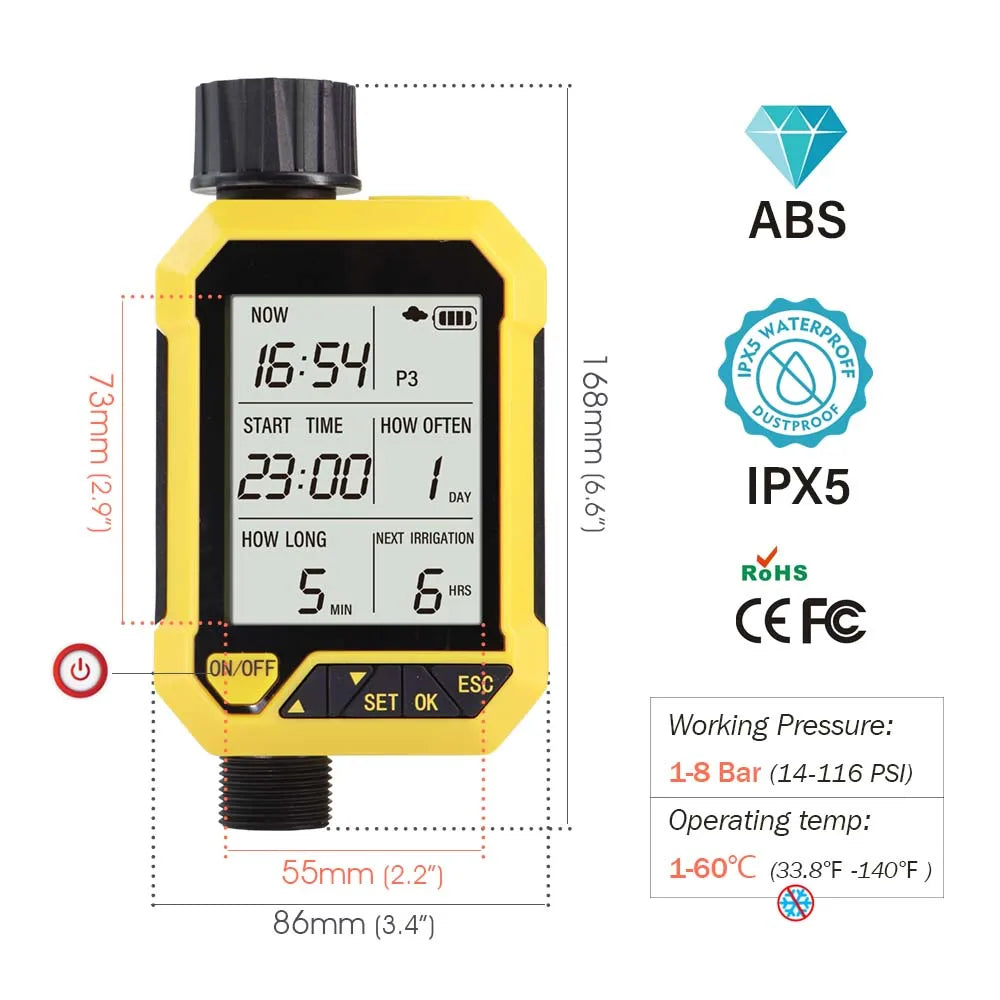 LCD Automatic Garden Irrigation Timer – IPX5, Child Lock | NIFTY