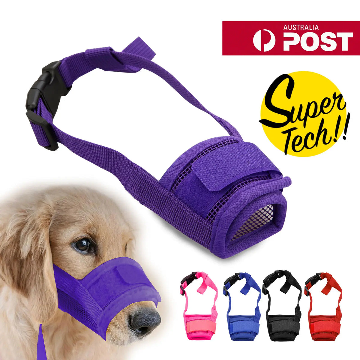 Adjustable Breathable Dog Muzzle | Anti-Bark Nylon Mouth Cover