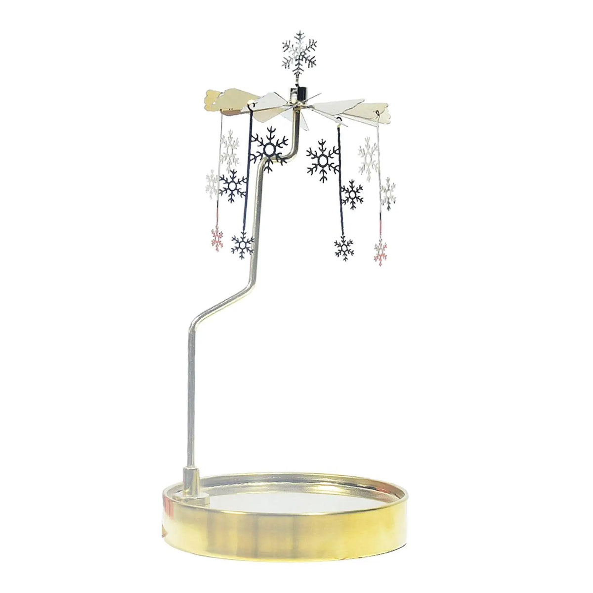 Rotating Metal Candle Holder with Tray – Tealight Centerpiece