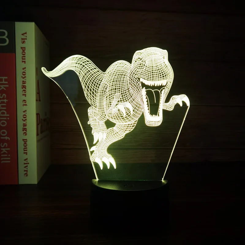 Spinosaurus 3D LED Night Light for Kids – 7 Color Dino Lamp