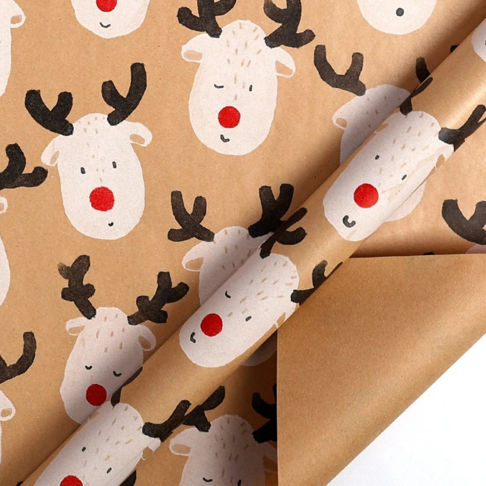 Christmas Wrapping Paper Reindeer Design – Large Roll 43×300cm