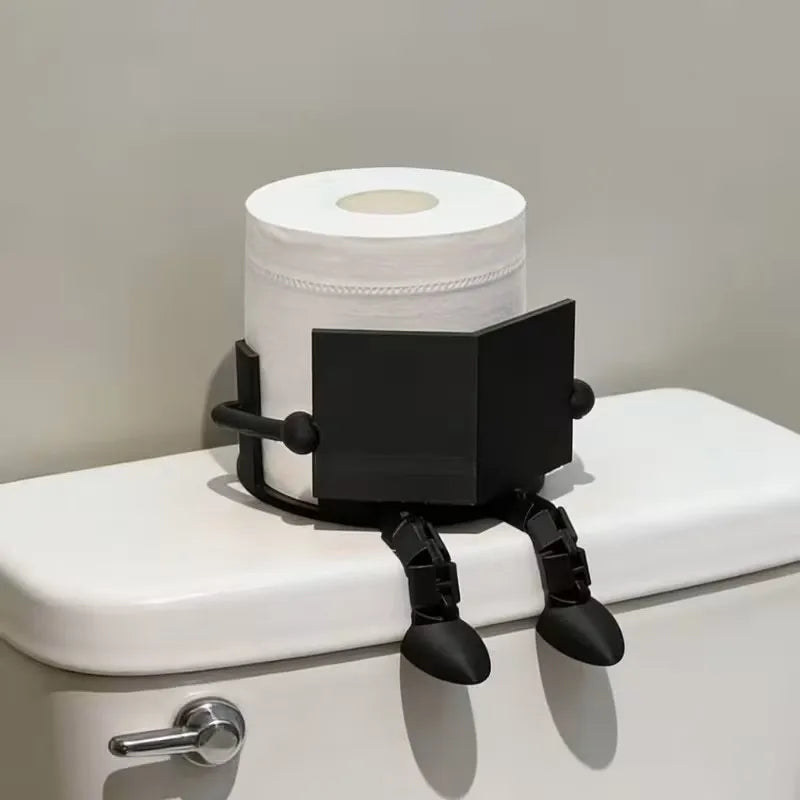 Cute Robot Toilet Paper Holder – Freestanding Countertop Stand