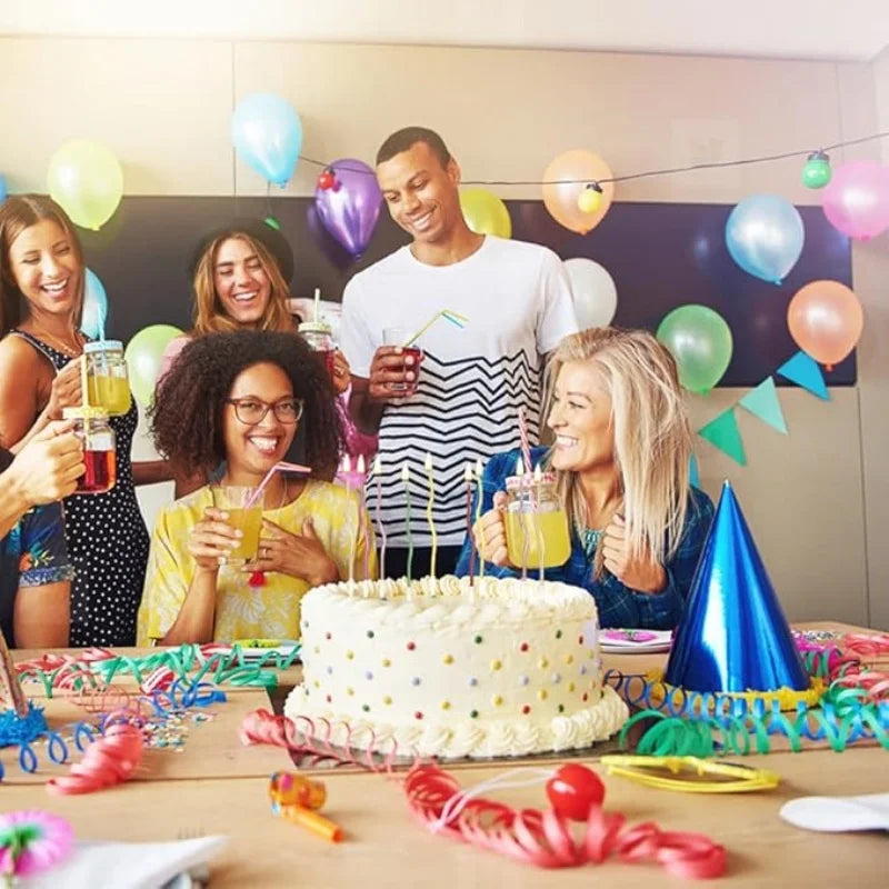 6-Pack Metallic Twisted Cake Candles – Party & Celebration