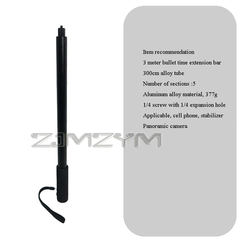 Invisible Selfie Stick Bullet Time Rod for Insta360 ONE X2