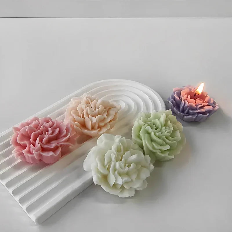 3D Flower Silicone Mold – Rose & Carnation for Soap, Candle & Resin