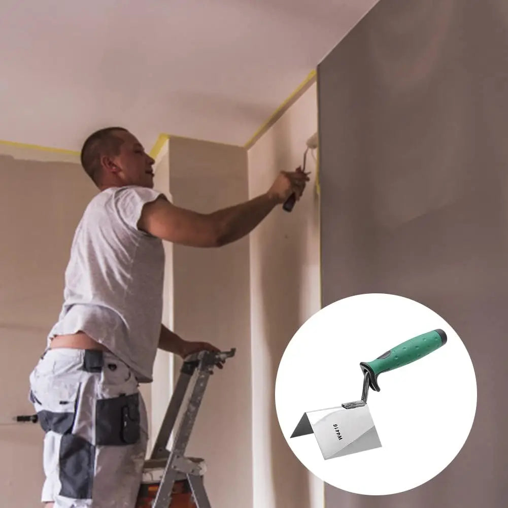 90° Drywall Corner Finishing Trowel – Stainless Steel Tool
