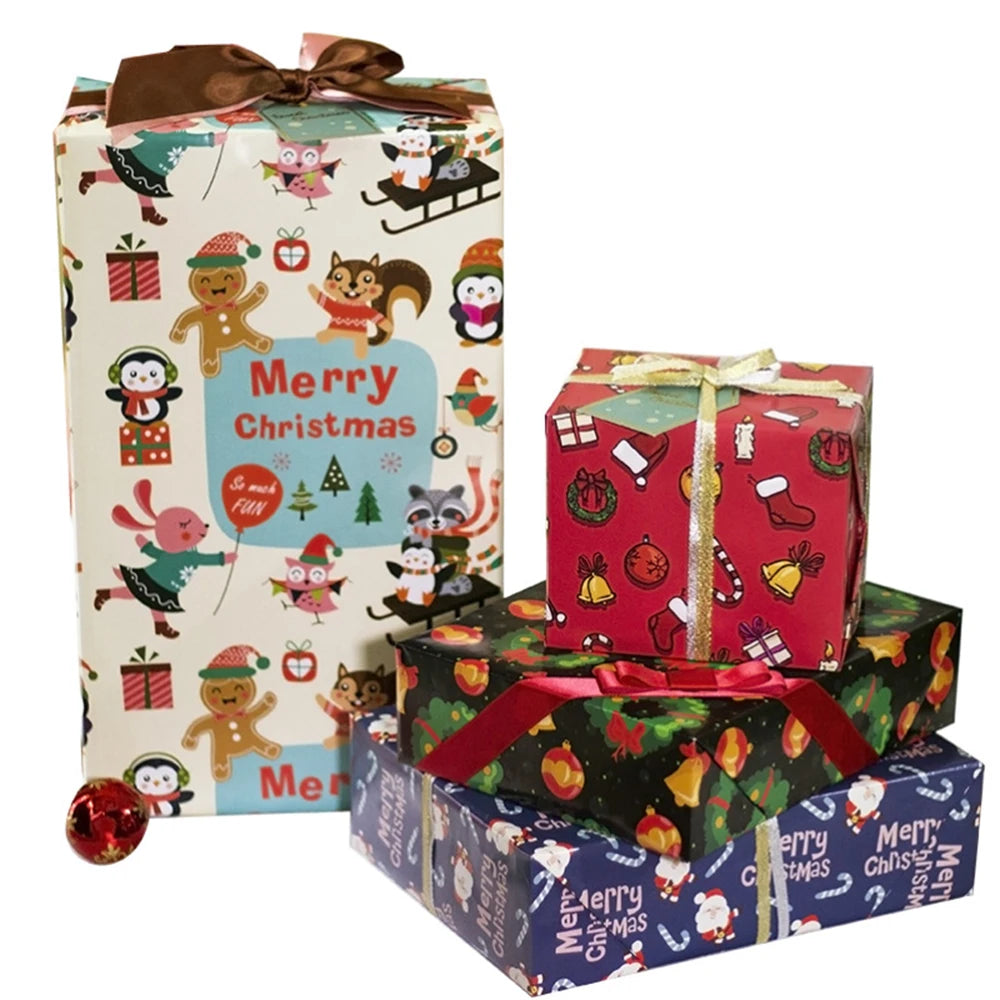 Christmas Wrapping Paper Set – 10 Festive Colorful Sheets