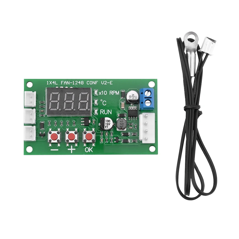 4-Wire PWM Fan Temperature Speed Controller DC 12–48V