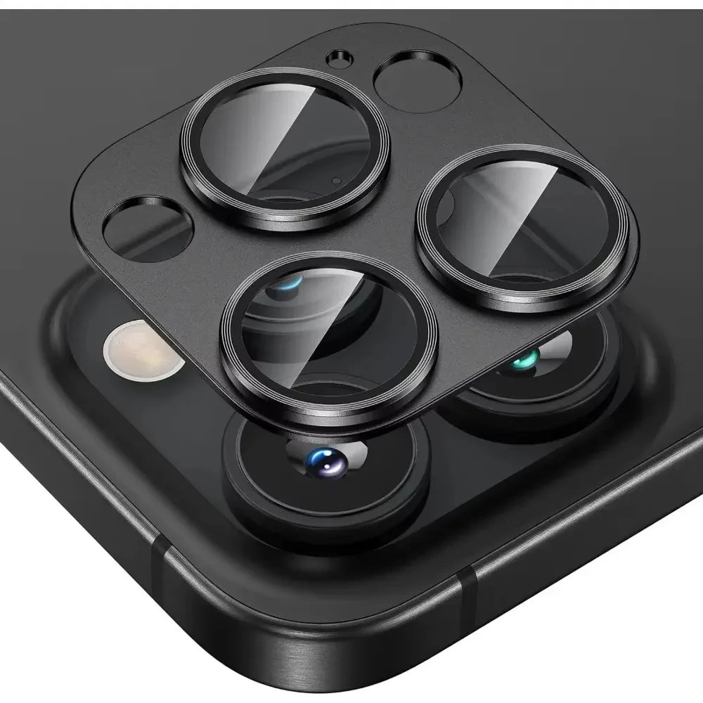 Metal Camera Lens Protector Tempered Glass for iPhone Pro