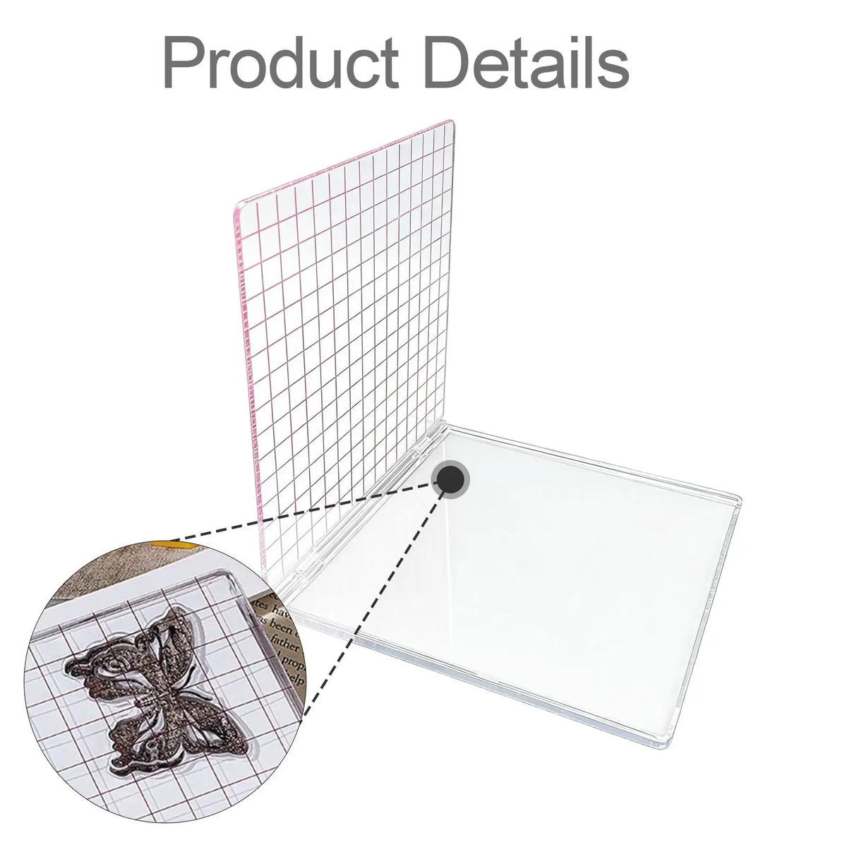 Acrylic Stamp Block Positioner | Transparent Grid Stamping Tool